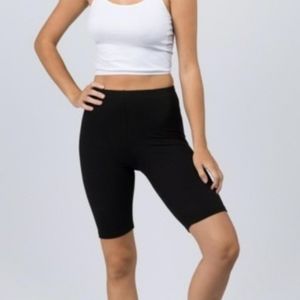 Solid Black Bike Shorts